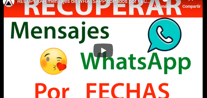RECUPERAR mensajes de WHATSAPP borrados por FECHA RECUPERAR mensajes de WHATSAPP de una fecha especifica 2021