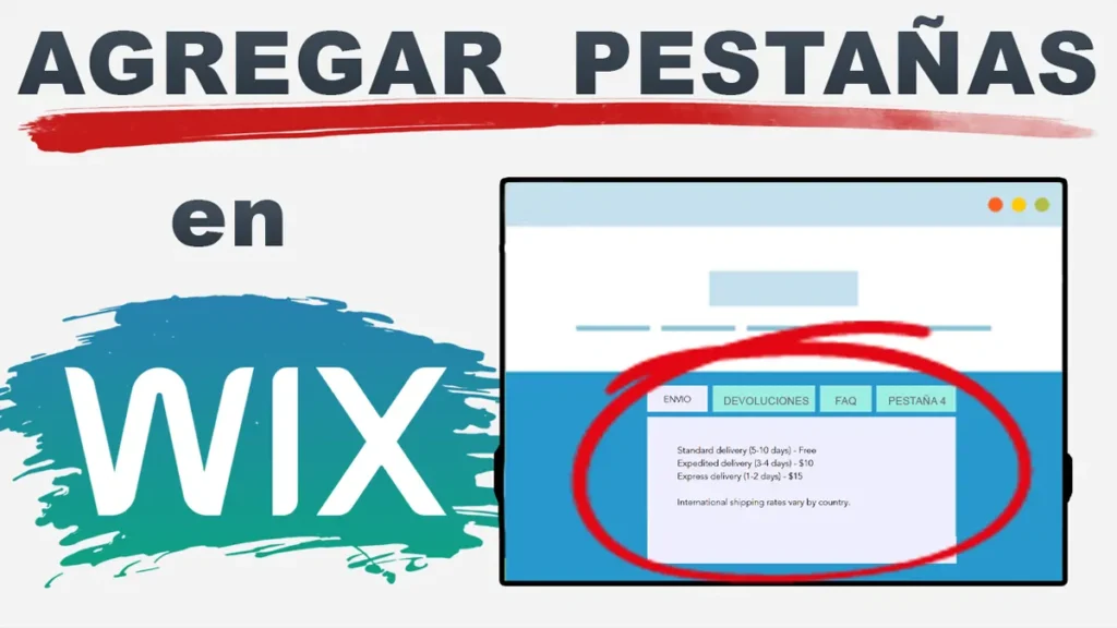 Cómo agregar pestañas en Wix