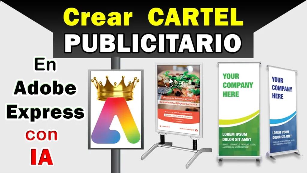Crear un cartel publicitario con IA en Adobe Express